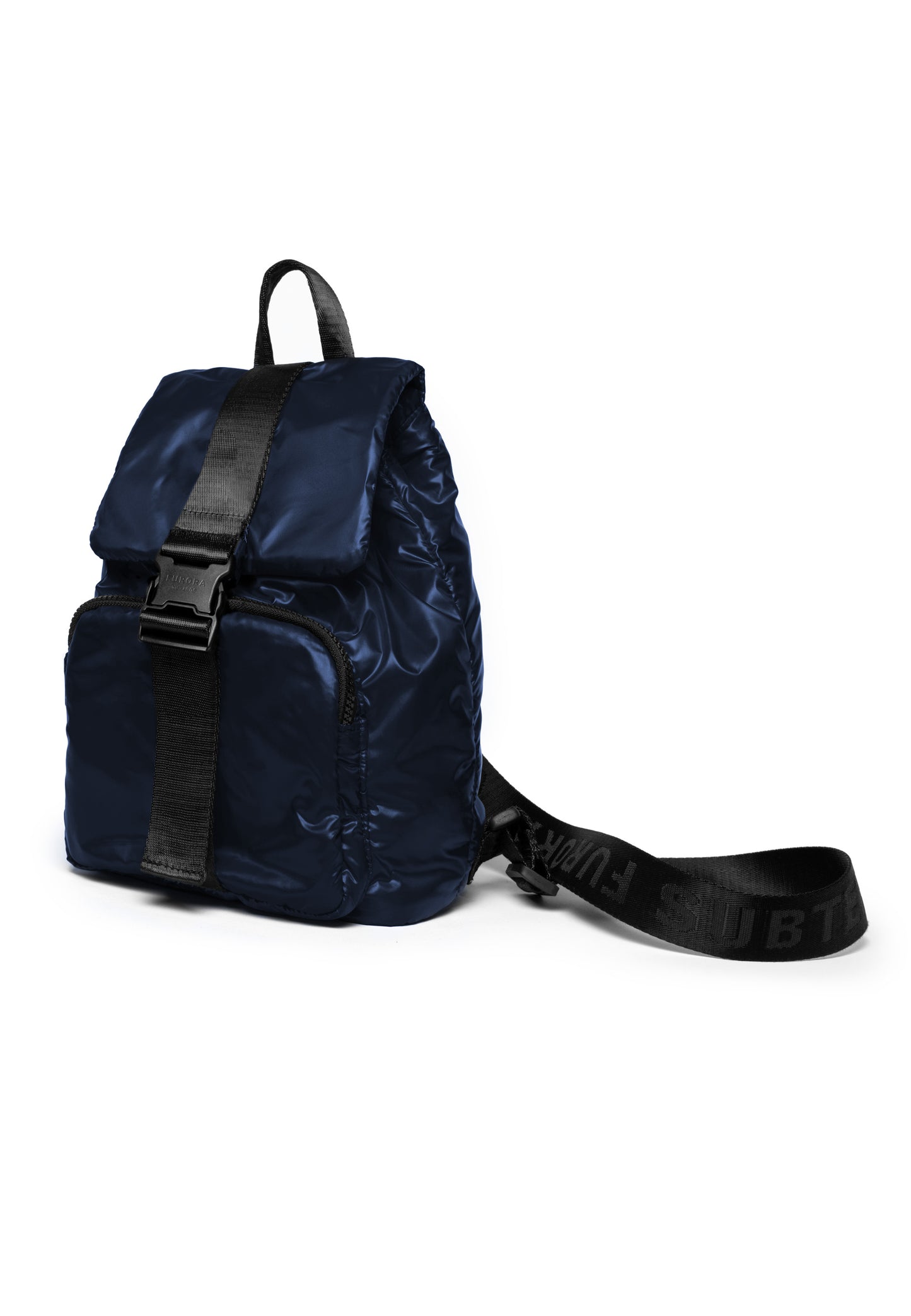 BLUE MINI PUFFER BACKPACK