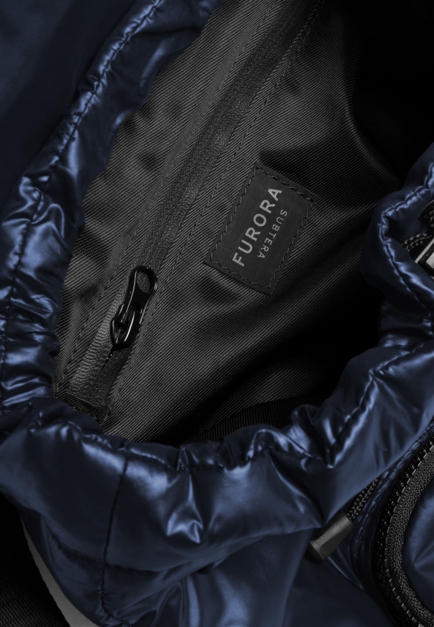 BLUE MINI PUFFER BACKPACK