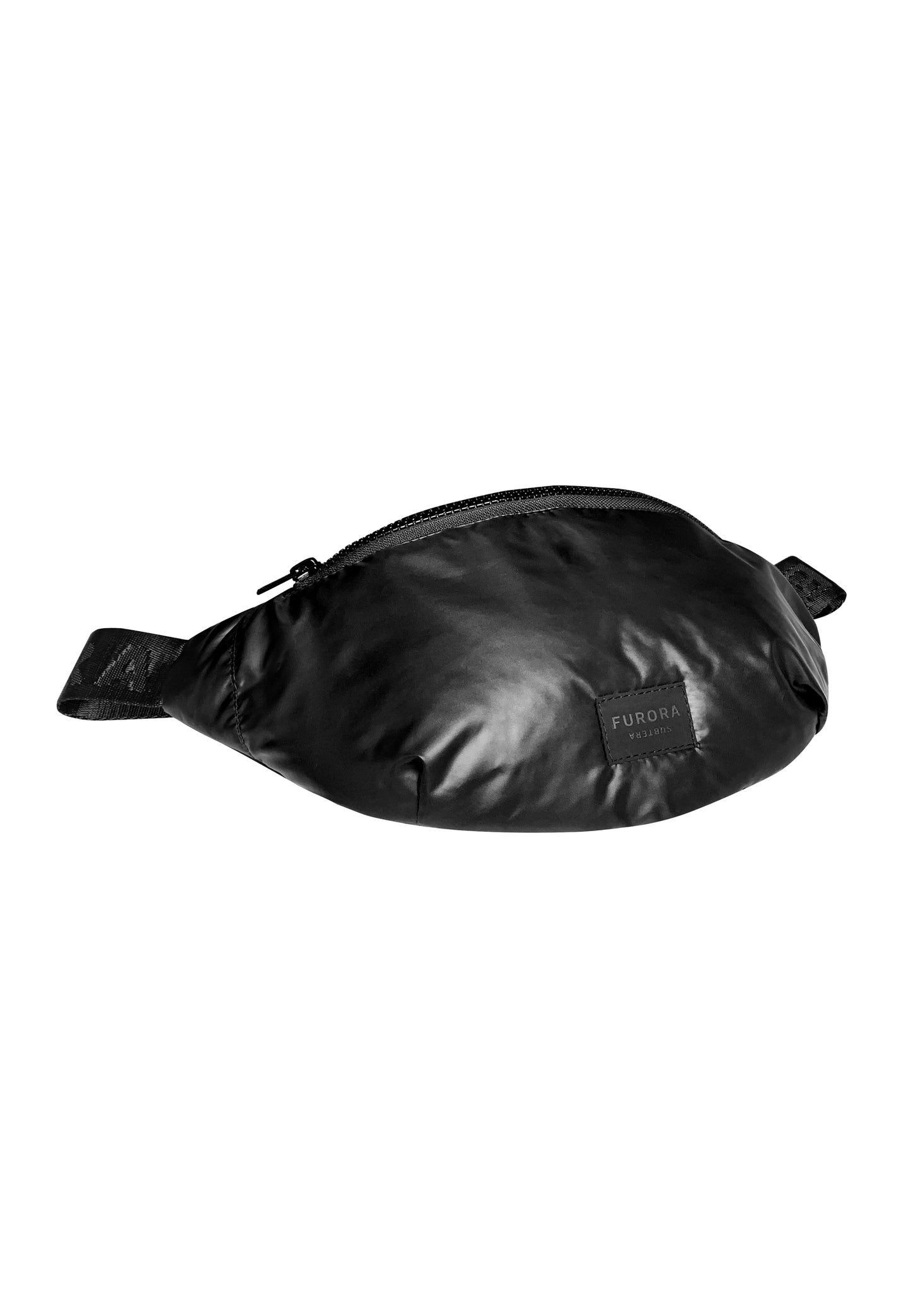 BLACK PUFFER BUM BAG