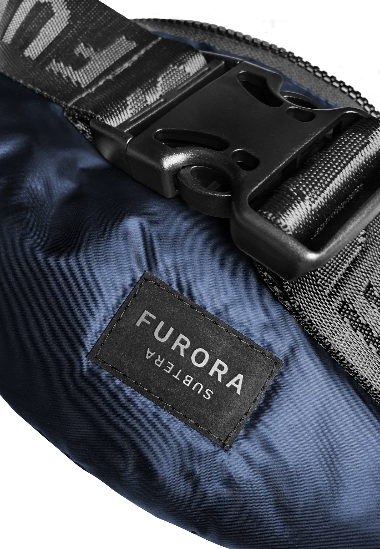 BLUE PUFFER BUM BAG