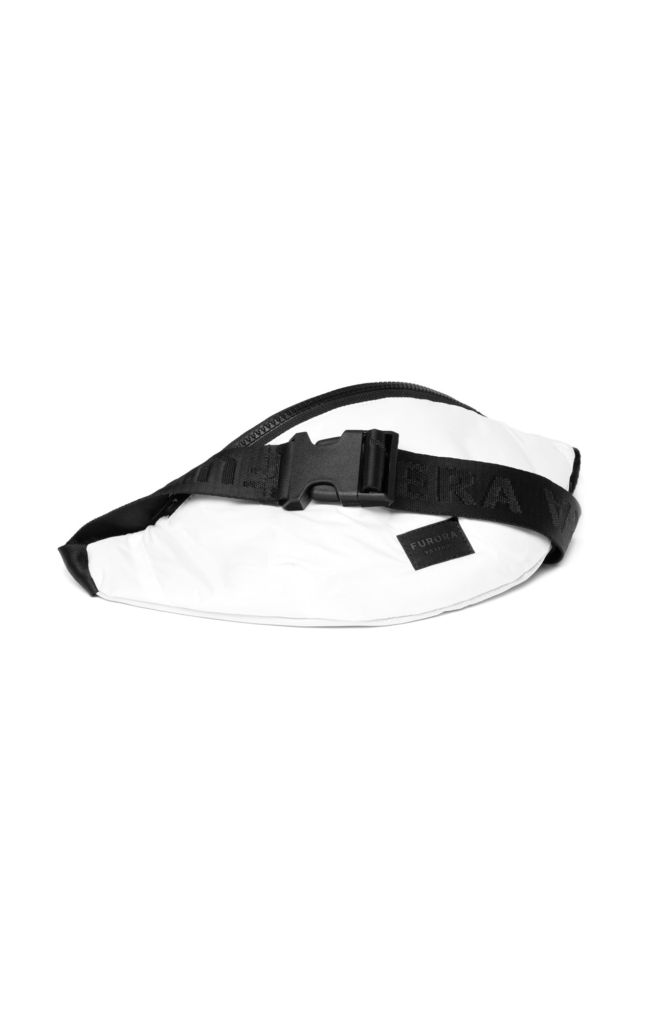 WHITE PUFFER BUM BAG