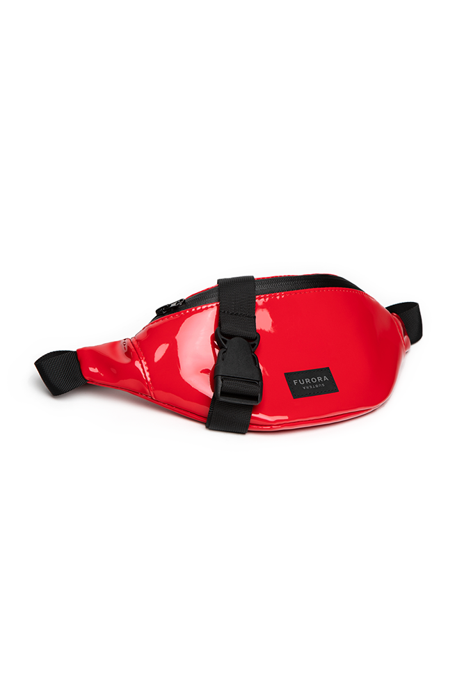 RED VINYL BUM BAG