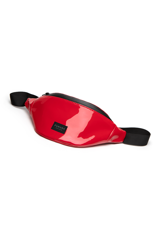 RED VINYL BUM BAG