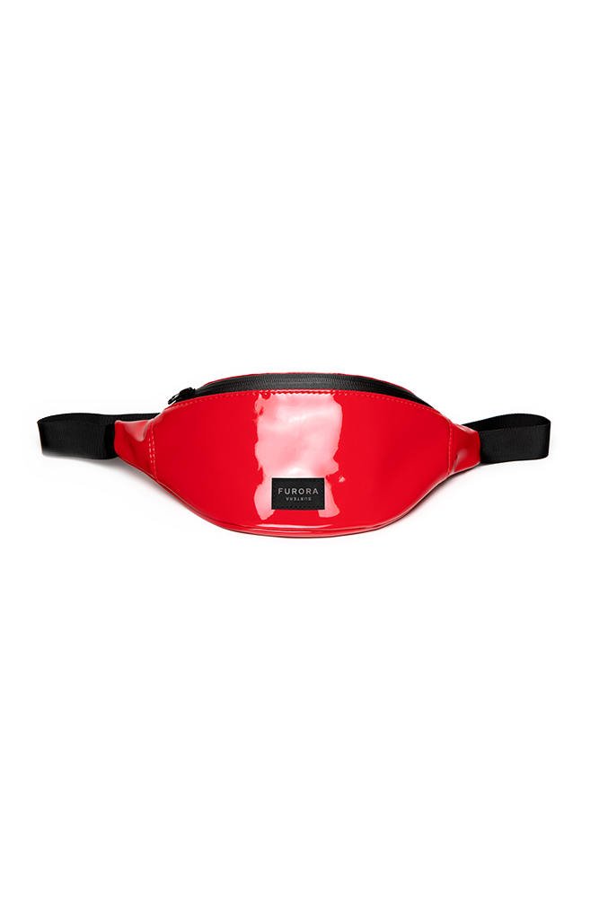 RED VINYL BUM BAG