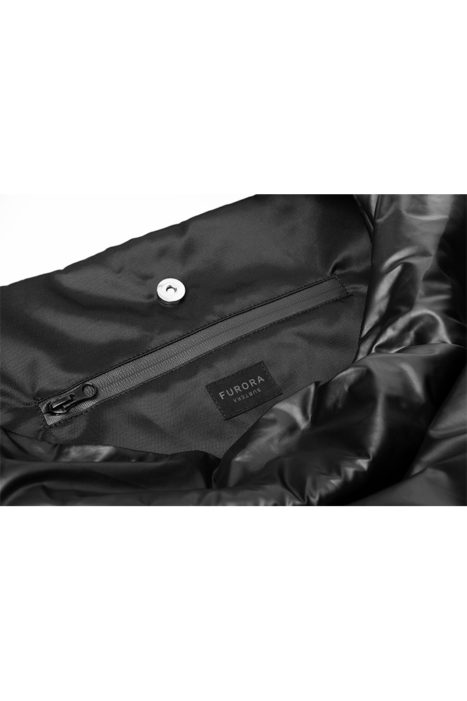 BLACK PUFFER BAG
